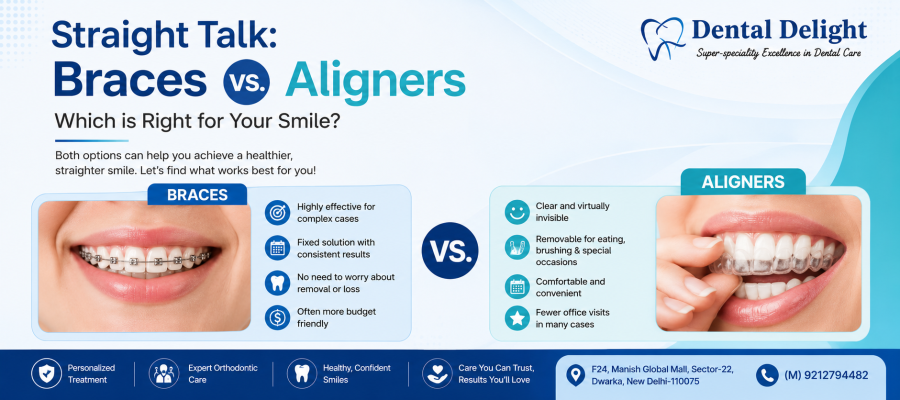 Straight Talk: Braces vs. Aligners – Which is Right for Your Smile? Straight Talk: Braces vs. Aligners – Which is Right for Your Smile?